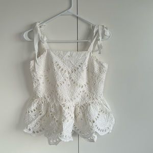 JCrew peplum eyelet shirt for women